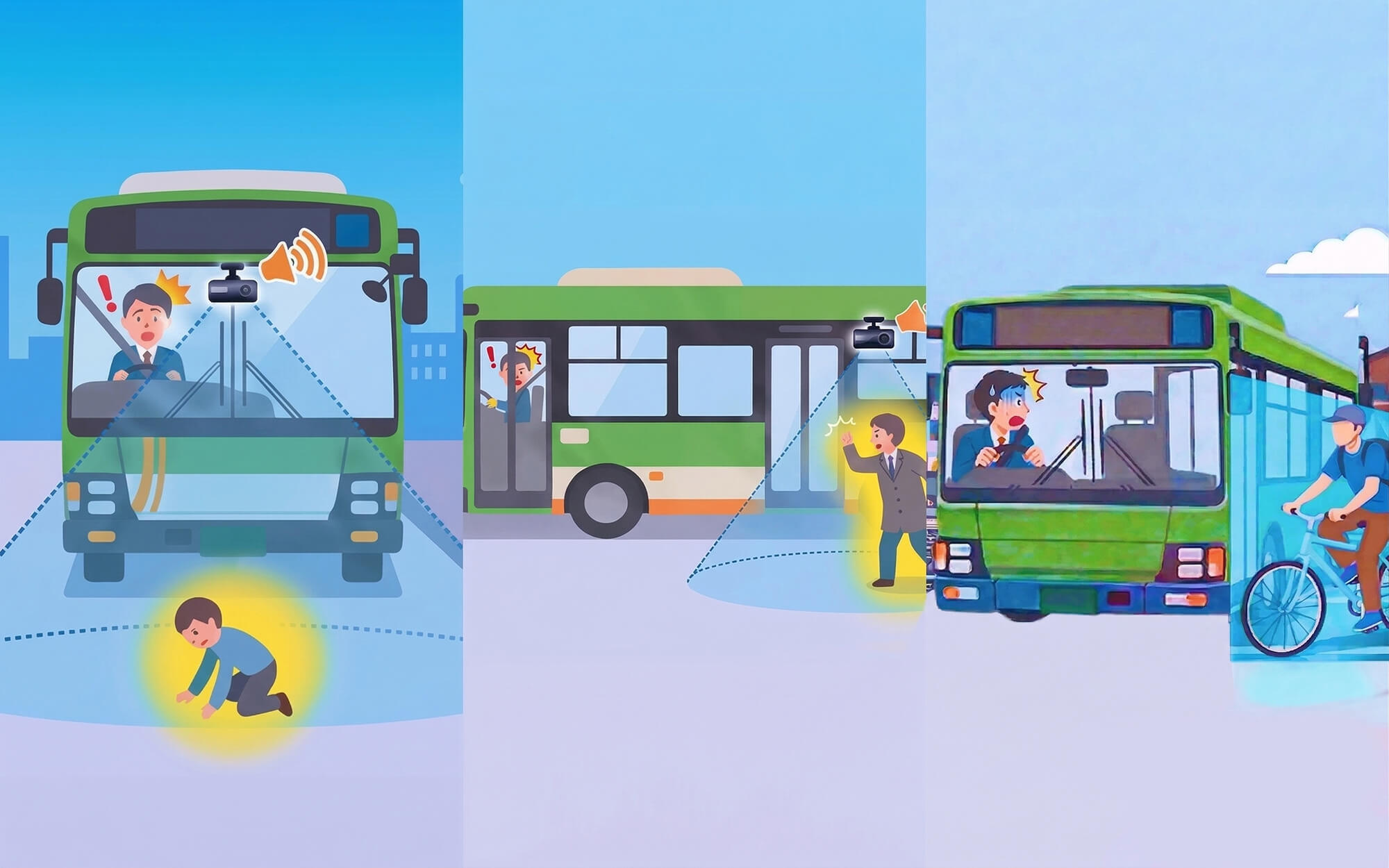 「死角」の事故を抑止