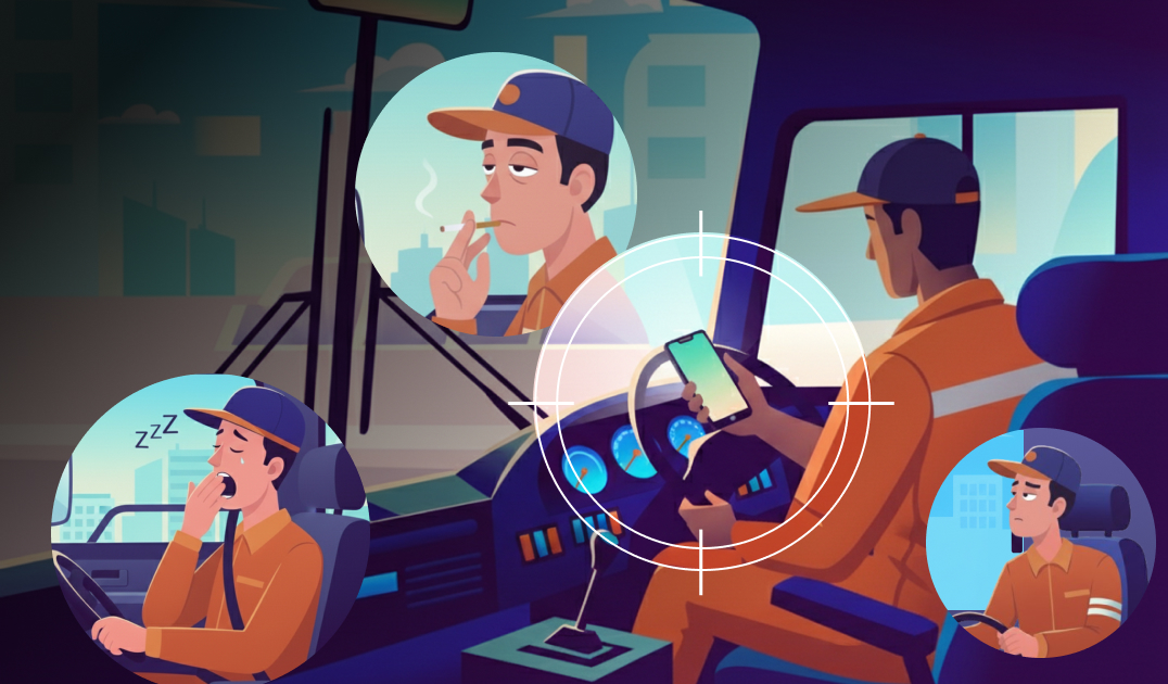 「居眠り・わき見・ながら運転」を検知